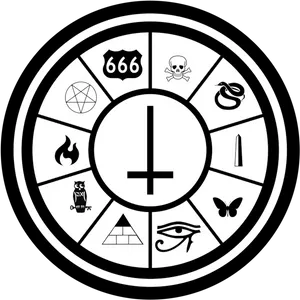 Occult Symbols Wheel PNG image