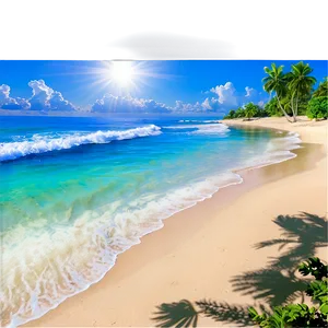 Ocean Beach Paradise Png 05212024 PNG image