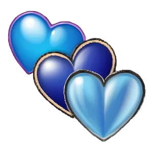 Ocean Blue Heart Emoji Png 18 PNG image