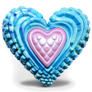 Ocean Candy Heart PNG Pon PNG
