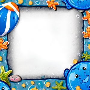 Ocean Cute Frame PNG 06262024