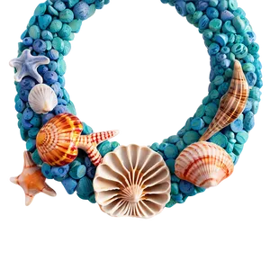 Ocean-inspired Shell Wreath PNG 92