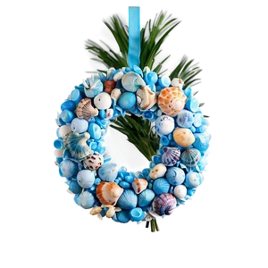 Ocean-inspired Shell Wreath PNG Oes84