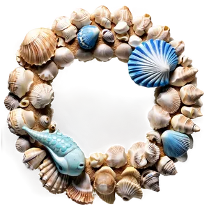 Ocean-inspired Shell Wreath PNG Rnv
