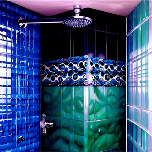 Ocean-inspired Shower Design PNG Ida8 PNG