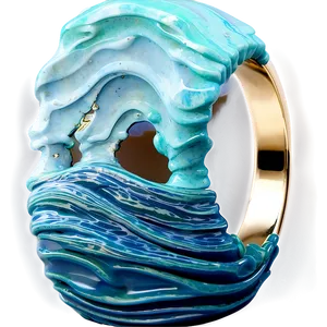 Ocean Inspired Wave Rings PNG 06122024 PNG