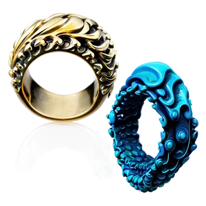 Ocean Inspired Wave Rings PNG Xvn10 PNG