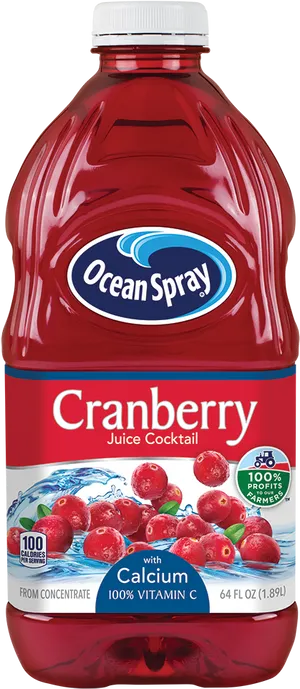 Ocean Spray Cranberry Juice Bottle PNG image