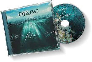 Ocean Themed Music Album C D PNG image