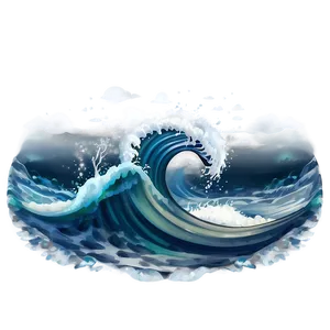 Ocean Wave Art Png 06132024 PNG image