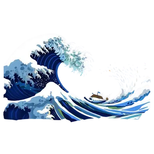 Ocean Wave Art PNG 6
