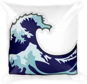Ocean Wave Cushion Design PNG image
