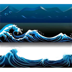 Ocean Wave Graphic PNG 06132024