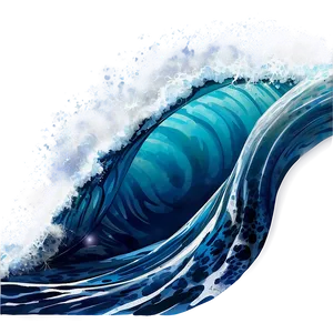 Ocean Wave Illustration Png 06132024 PNG image