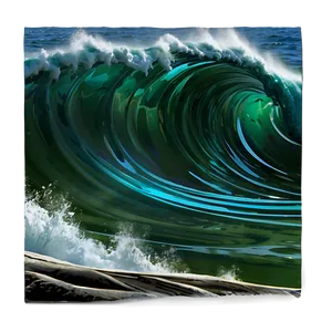 Ocean Wave Scene PNG Eed