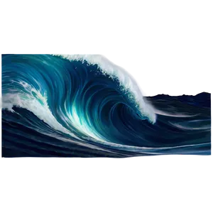 Ocean Wave Scene PNG Puq