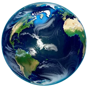 Oceanic Blue Planet Representation PNG 06292024