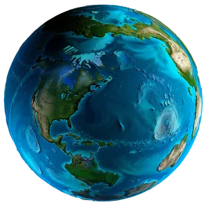 Oceanic Blue Planet Representation PNG Cxa47 PNG