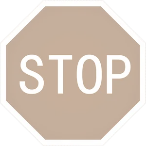 Octagonal Stop Sign PNG