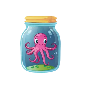 Octopus In A Jar PNG 05062024