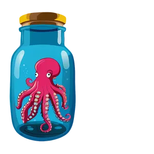 Octopus In A Jar PNG 05062024