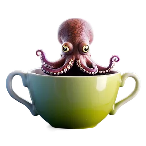 Octopus In A Tea Cup Png Anr PNG image