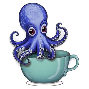 Octopus In A Tea Cup PNG Qyy PNG
