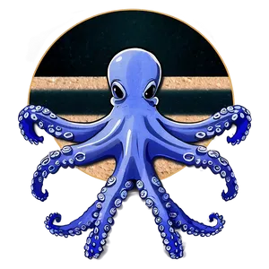 Octopus On The Beach PNG 75