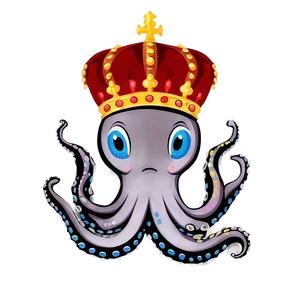 Octopus With Crown Png 05062024 PNG image