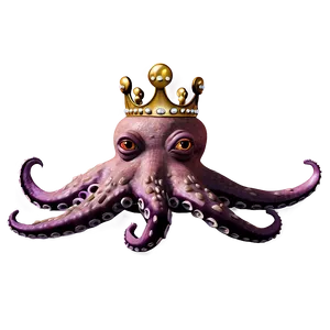 Octopus With Crown PNG 05062024