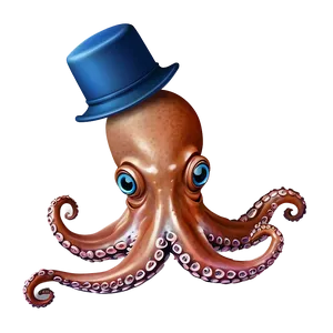 Octopus With Hat Png 05062024 PNG image