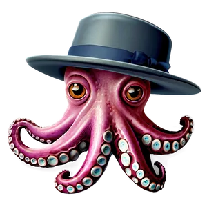 Octopus With Hat PNG Fom76 PNG
