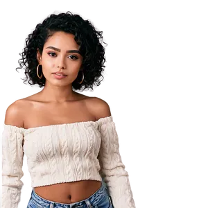 Off Shoulder Crop Top PNG Fab43 PNG
