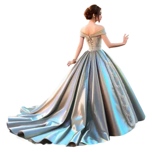 Off-shoulder Gown Dress PNG Ubt