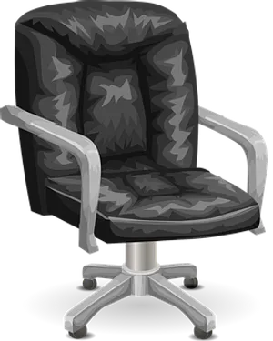 Office Chair Black Illustration