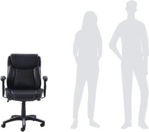 Office Chairand Silhouettes PNG image