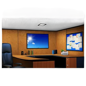 Office Cubicle Cork Board PNG Akh94 PNG