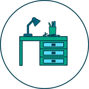 Office Desk Icon PNG image
