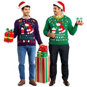 Office Party Ugly Christmas Sweater Png 51 PNG image