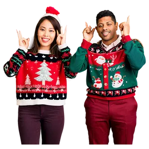 Office Party Ugly Christmas Sweater PNG 94 PNG