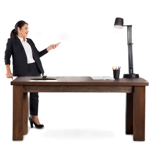 Office Table Setup PNG Gop