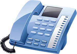 Office Telephone Vector Illustration PNG