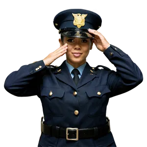 Officer Saluting PNG 06252024 PNG