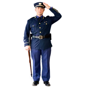 Officer Saluting PNG 06252024 PNG