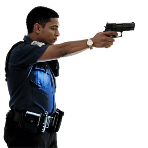 Officer With Badge And Gun Png Jcm PNG image