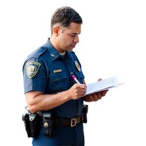 Officer Writing Ticket PNG 06252024 PNG