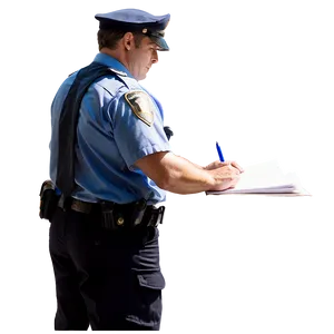 Officer Writing Ticket PNG 06252024 PNG