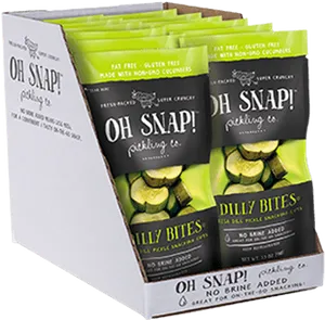 Oh Snap Dilly Bites Pickle Packs PNG image