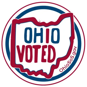 Ohio Voted Sticker Graphic PNG image