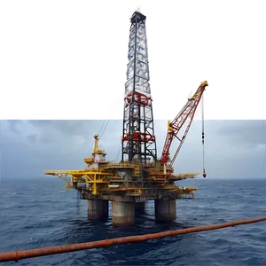 Oil Rig In Ocean Storm Png 06122024 PNG image